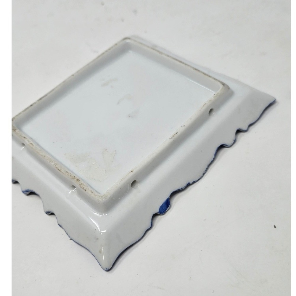 Vtg G. Harvey hand painted porcelain trinket dish wall decor cottage decor - Picture 7 of 7